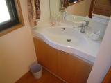 Wash basin, toilet. Second floor of the bathroom vanity