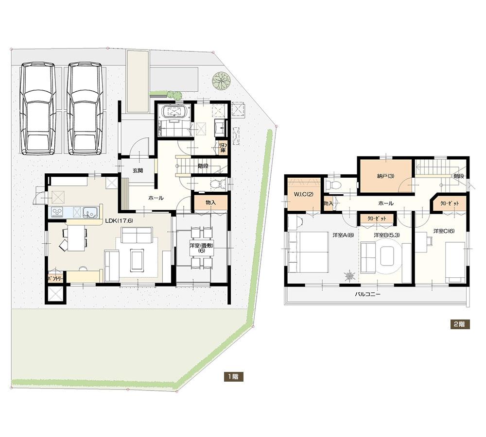 Floor plan. (No. 1 point), Price 32,800,000 yen, 4LDK+S, Land area 202.37 sq m , Building area 119.24 sq m