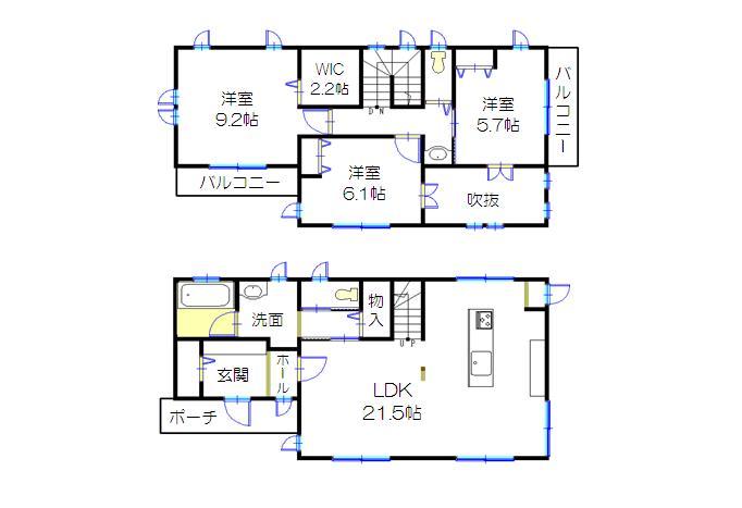 Floor plan. 36 million yen, 3LDK, Land area 168.01 sq m , Building area 106.31 sq m