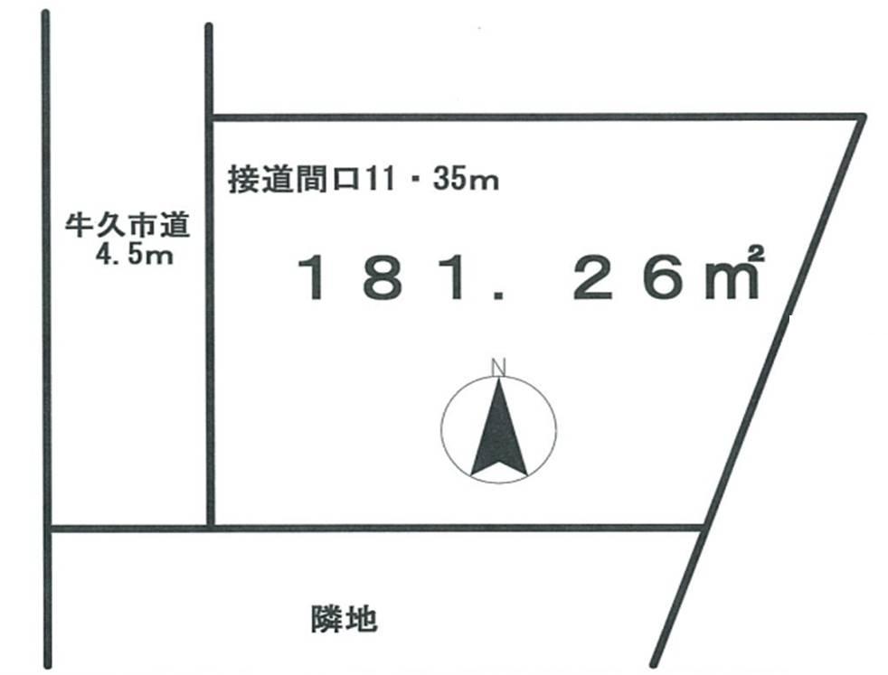 Compartment figure. Land price 6.5 million yen, Land area 181.26 sq m