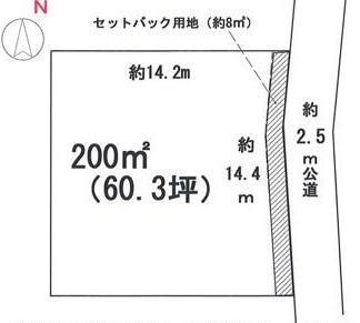 Compartment figure. Land price 5.8 million yen, Land area 200 sq m
