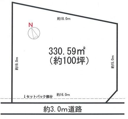 Compartment figure. Land price 5 million yen, Land area 330.59 sq m