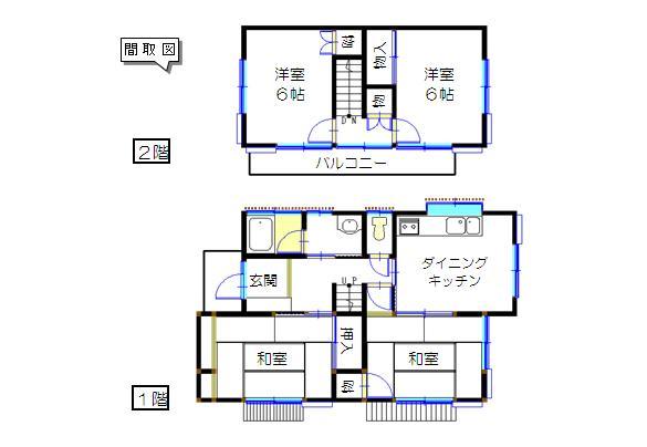 Floor plan. 8 million yen, 4DK, Land area 174 sq m , Building area 76.17 sq m