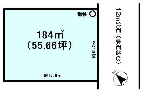 Compartment figure. Land price 6.8 million yen, Land area 184 sq m