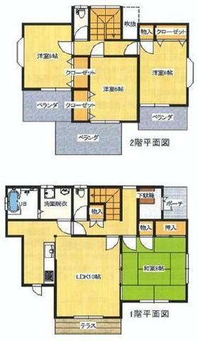 Floor plan. 14.8 million yen, 4LDK, Land area 147.72 sq m , Building area 103.5 sq m