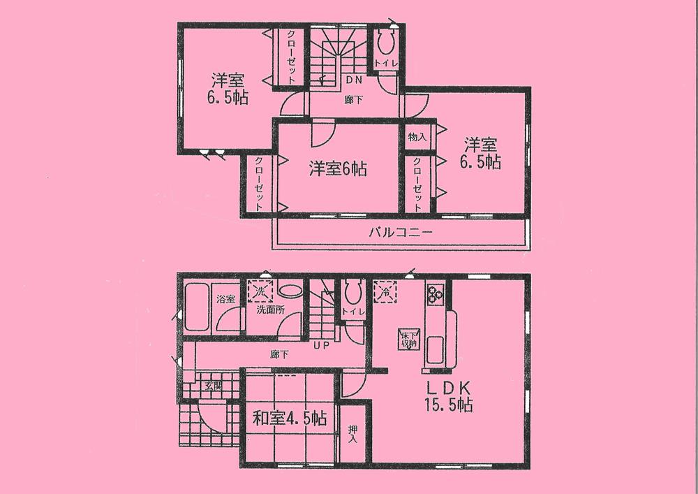 Floor plan. 14.8 million yen, 4LDK, Land area 185.13 sq m , Building area 93.15 sq m