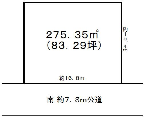Compartment figure. Land price 2.91 million yen, Land area 275.35 sq m