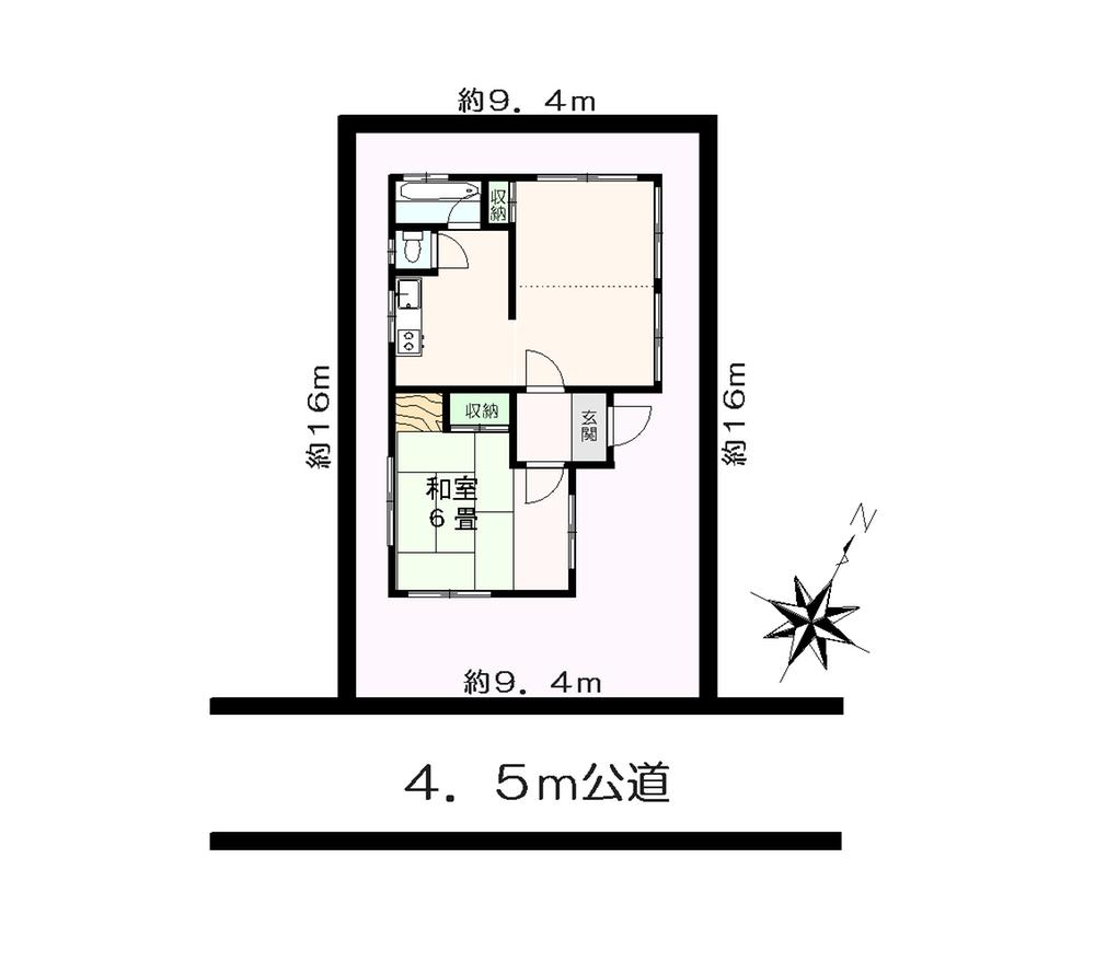 Floor plan. 2 million yen, 2DK, Land area 149.13 sq m , Building area 54.25 sq m