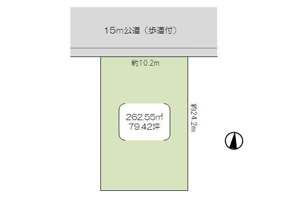 Compartment figure. Land price 13,900,000 yen, Land area 262.55 sq m