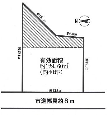 Compartment figure. Land price 4.8 million yen, Land area 253.27 sq m