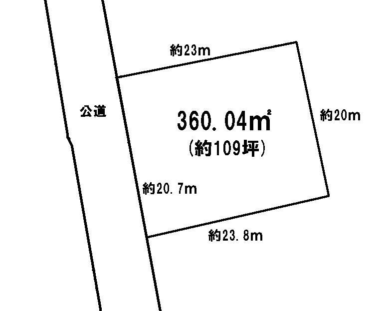 Compartment figure. Land price 2.9 million yen, Land area 360.04 sq m