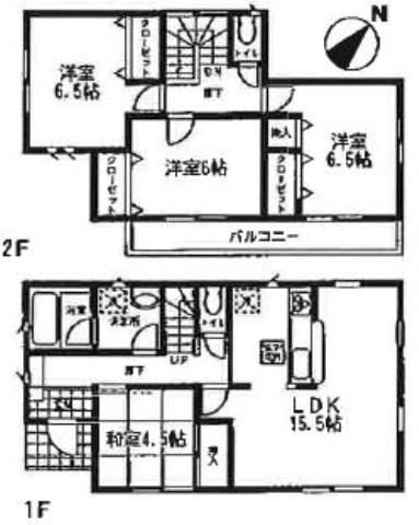 Floor plan. 14.8 million yen, 4LDK, Land area 185.13 sq m , Building area 93.15 sq m
