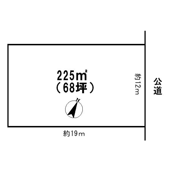 Compartment figure. Land price 9.5 million yen, Land area 225 sq m