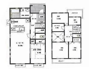Floor plan. 23 million yen, 4LDK + S (storeroom), Land area 238.49 sq m , Building area 116.33 sq m