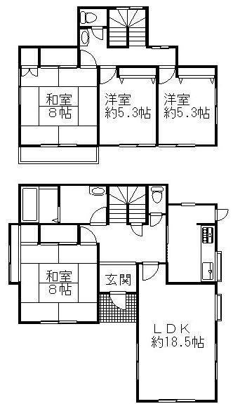 Floor plan. 11.8 million yen, 4LDK, Land area 170.52 sq m , Building area 112.2 sq m floor plan