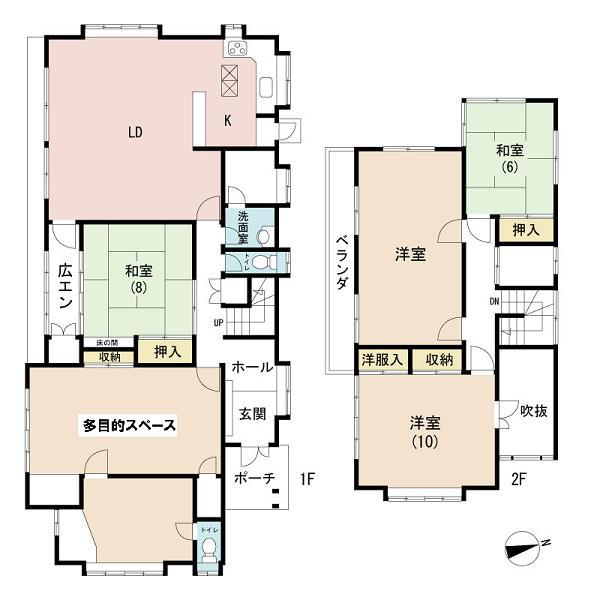 Floor plan. 14.5 million yen, 5LDK, Land area 264.47 sq m , Building area 185.07 sq m