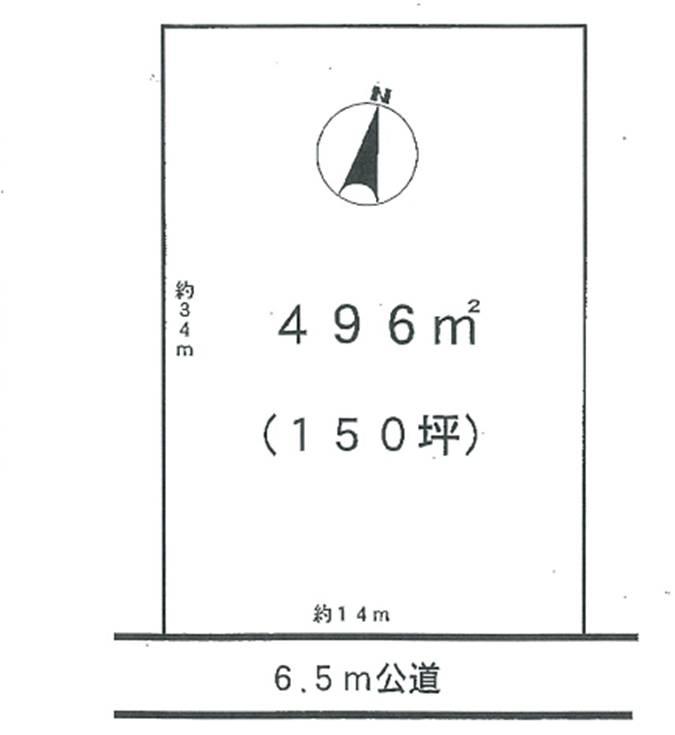 Compartment figure. Land price 4 million yen, Land area 496 sq m