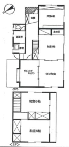 Floor plan. 25 million yen, 4LDK, Land area 258.68 sq m , Building area 85.29 sq m