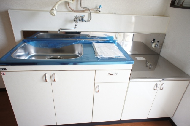 Kitchen. Bright kitchen with a small window