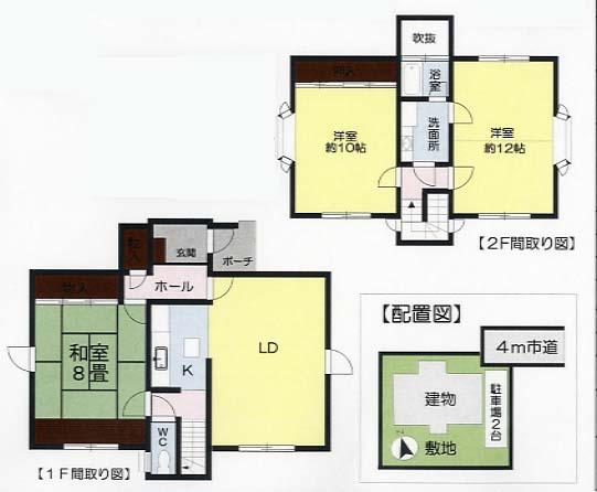 Floor plan. 6.8 million yen, 3LDK, Land area 147.41 sq m , Building area 107.89 sq m