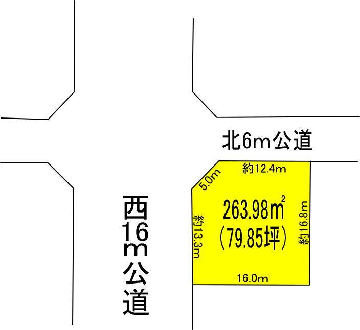 Compartment figure. Land price 17,960,000 yen, Land area 263.98 sq m