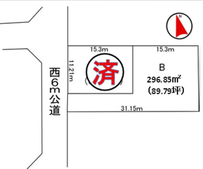 Compartment figure. Land price 19.7 million yen, Land area 296.85 sq m