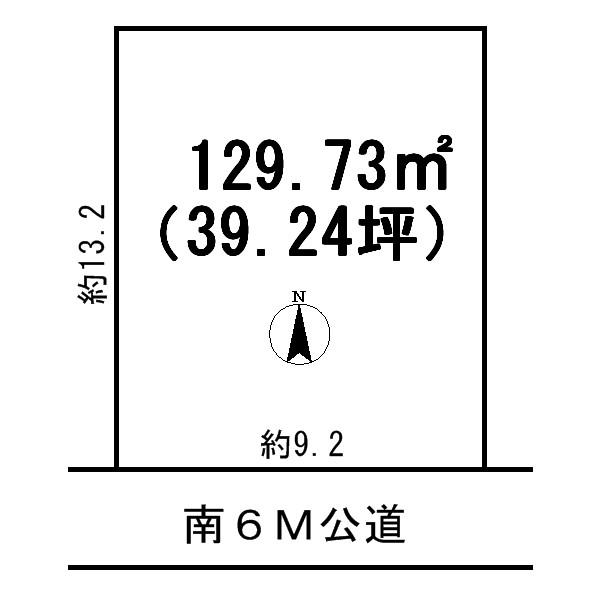 Compartment figure. Land price 4.3 million yen, Land area 129.73 sq m