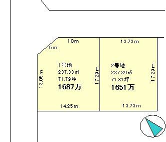 Compartment figure. Land price 17,940,000 yen, Land area 237.33 sq m