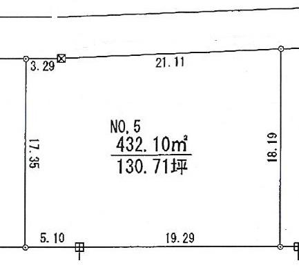 Compartment figure. Land price 6.1 million yen, Land area 432.1 sq m