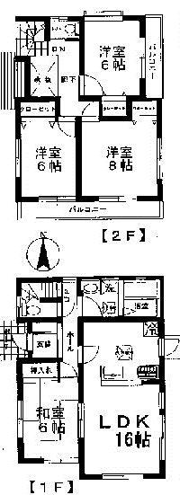 Floor plan. 13.8 million yen, 4LDK, Land area 161.16 sq m , Building area 100.19 sq m