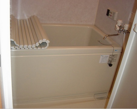 Bath. Bathroom Dryer & chase with burning hot water supply