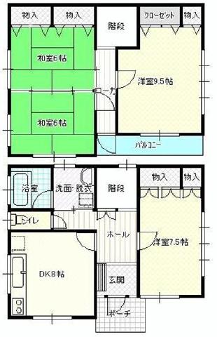 Floor plan. 10.8 million yen, 4DK, Land area 169.59 sq m , Building area 96.04 sq m