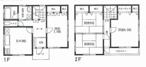 Floor plan. 10.8 million yen, 4DK, Land area 169.59 sq m , Building area 96.04 sq m