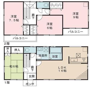 Floor plan. (Building 2), Price 20.8 million yen, 4LDK, Land area 170.85 sq m , Building area 104.33 sq m
