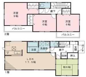 Floor plan. (4 Building), Price 18,800,000 yen, 4LDK, Land area 166.86 sq m , Building area 104.33 sq m