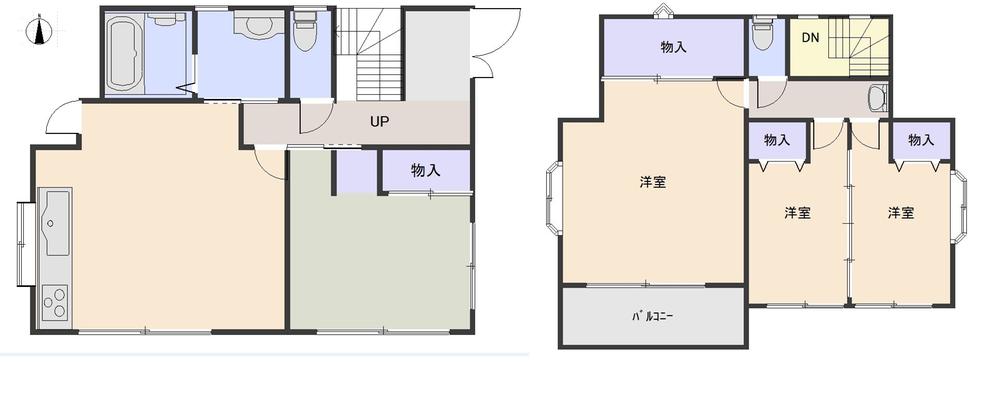 Floor plan. 14.8 million yen, 4LDK + S (storeroom), Land area 166.13 sq m , Rich housed in a building area of 110 sq m service room in the loft with
