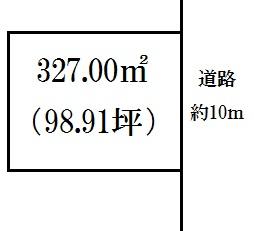 Compartment figure. Land price 9.9 million yen, Land area 327 sq m
