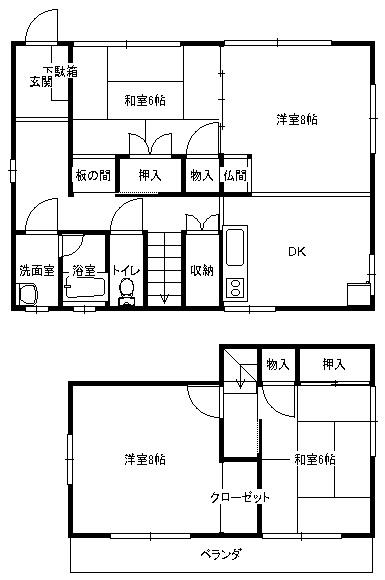 Floor plan. 5.8 million yen, 4DK, Land area 195.34 sq m , Building area 86.95 sq m