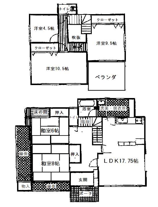 Floor plan. 19 million yen, 5LDK, Land area 442.27 sq m , Building area 154.24 sq m