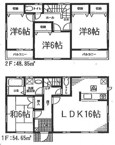 Floor plan. 19,800,000 yen, 4LDK, Land area 168.79 sq m , Building area 103.5 sq m
