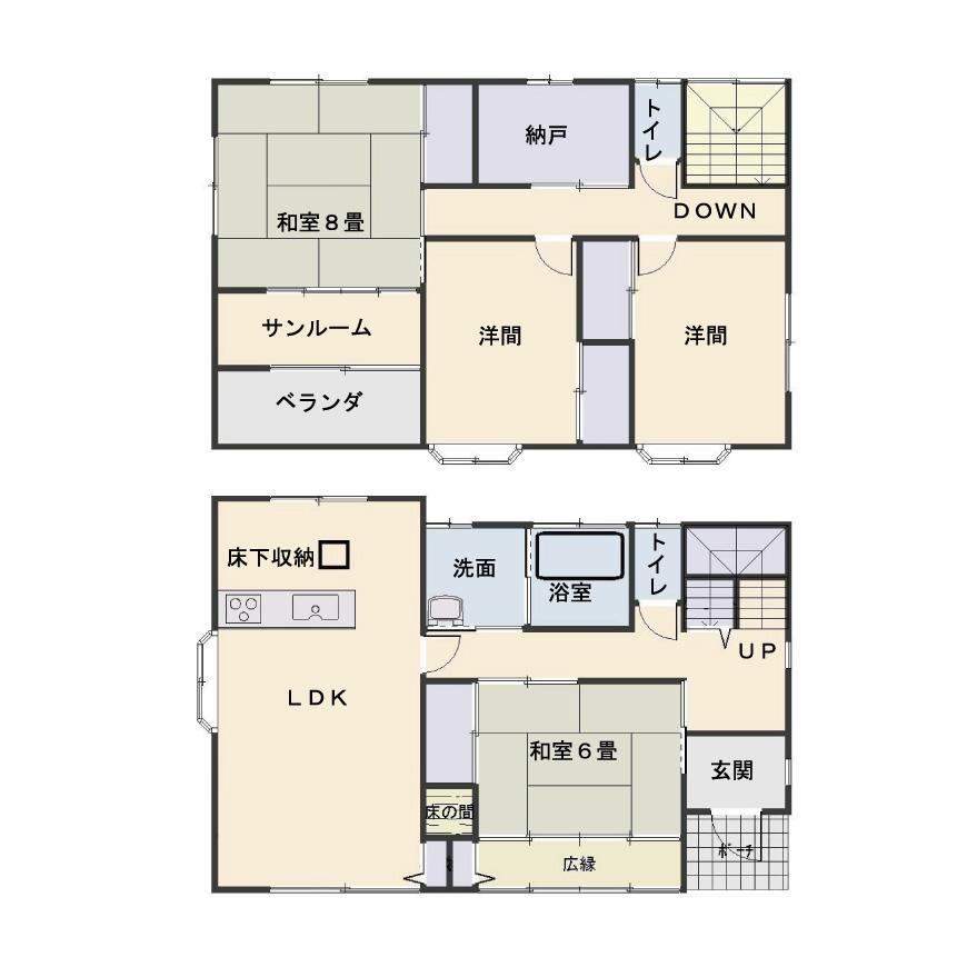 Floor plan. 10.8 million yen, 4LDK + S (storeroom), Land area 248.62 sq m , Building area 123.65 sq m