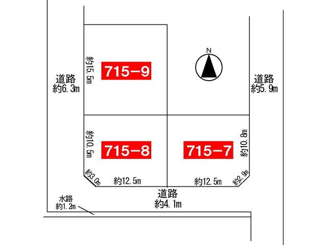 Compartment figure. Land price 11,580,000 yen, Land area 225.35 sq m corner lot addition to all three compartments