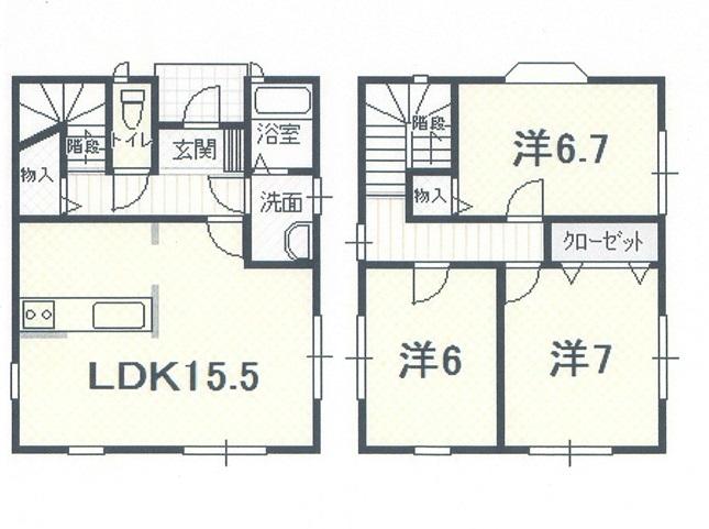 Floor plan. 11.8 million yen, 3LDK, Land area 166.54 sq m , It is a building area of ​​84.38 sq m current state priority