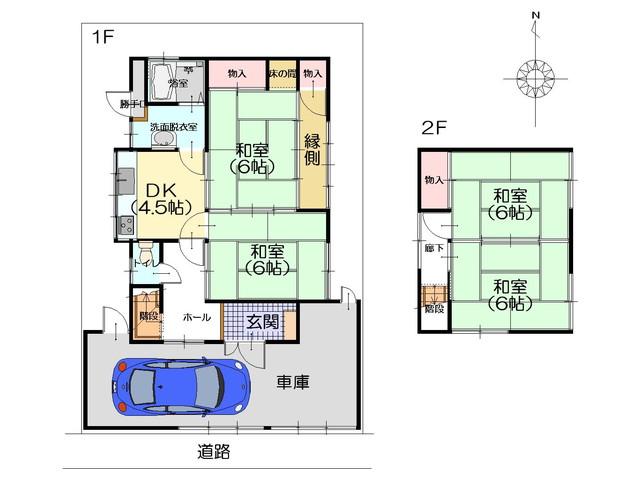 Floor plan. 4.8 million yen, 4DK, Land area 106.11 sq m , Building area 75.14 sq m