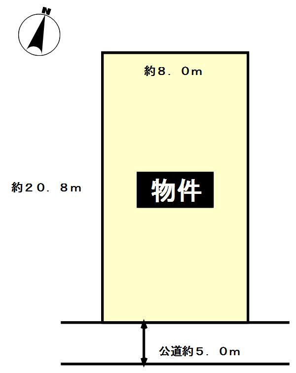 Compartment figure. Land price 6.4 million yen, Land area 169.05 sq m