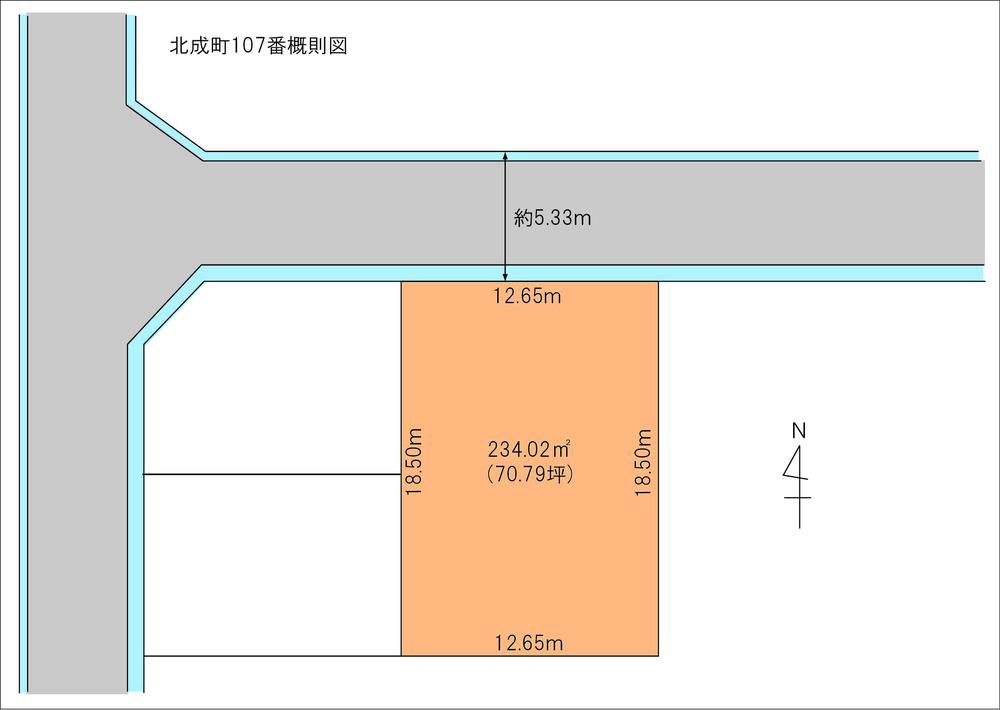 Compartment figure. Land price 13,450,000 yen, Land area 234.02 sq m