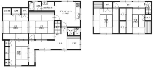 Floor plan. 8.9 million yen, 5DK, Land area 252.93 sq m , Building area 120.27 sq m