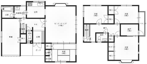 Floor plan. 19.5 million yen, 4LDK + S (storeroom), Land area 292.21 sq m , Good building area 135.7 sq m usability Mato