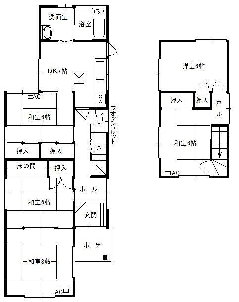Floor plan. 7.8 million yen, 5DK, Land area 245.6 sq m , Building area 96.05 sq m