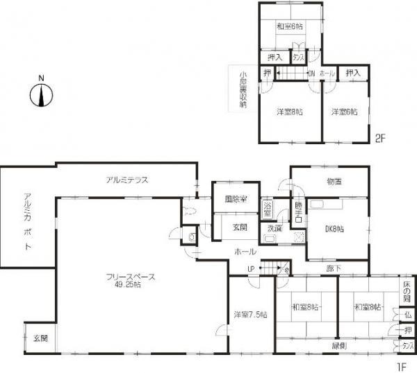Floor plan. 15,980,000 yen, 6DK, Land area 365.08 sq m , Building area 221.09 sq m